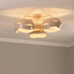 Euluna Deckenleuchte Tornado, beige, 3-flammig