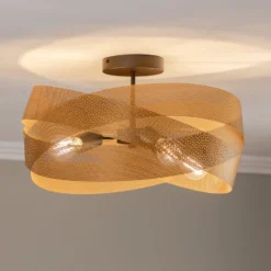 Euluna Deckenleuchte Tornado, goldfarben, Ø 50 cm