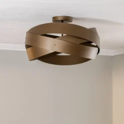 Euluna Deckenleuchte Tornado, kaffeebraun, Ø 50 cm