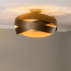 Euluna Deckenleuchte Tornado, kaffeebraun, Ø 50 cm
