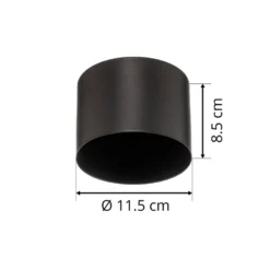 Euluna Deckenstrahler Chloe, schwarz, Ø 11,5 cm Stahl starr