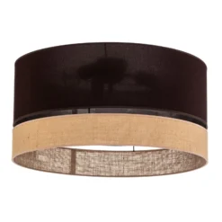 Euluna Levo Deckenleuchte, Ø60cm, jute/dunkelbraun