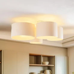 Euluna Lodge Deckenleuchte, 4-flg., beige