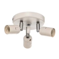 Euluna Roller Decke, Stoffschirm erdfarben, Ø50cm