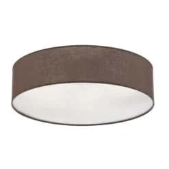 Euluna Roller Decke, Stoffschirm erdfarben, Ø50cm
