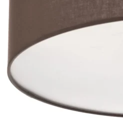 Euluna Roller Decke, Stoffschirm erdfarben, Ø50cm