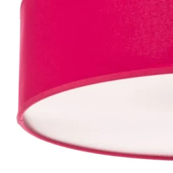 Euluna Roller Decke, Stoffschirm pink, Ø 50 cm