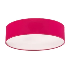 Euluna Roller Decke, Stoffschirm pink, Ø 50 cm