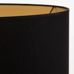 Euluna Roller Hängelampe, schwarz/gold, Ø 45 cm