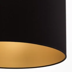 Euluna Roller Hängelampe, schwarz/gold, Ø 45 cm