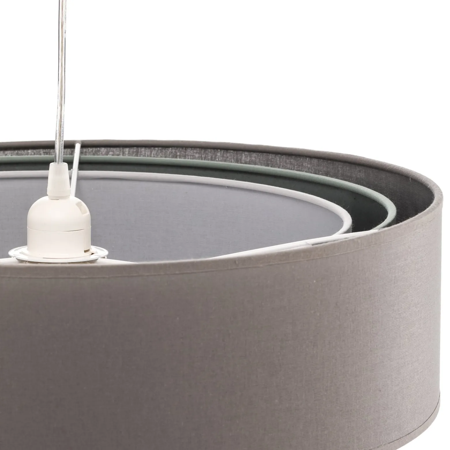 Euluna Trio Hängelampe beige/aquamarin/écru Ø45cm