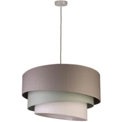 Euluna Trio Hängelampe beige/aquamarin/écru Ø45cm