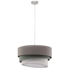 Euluna Trio Hängelampe beige/aquamarin/écru Ø45cm