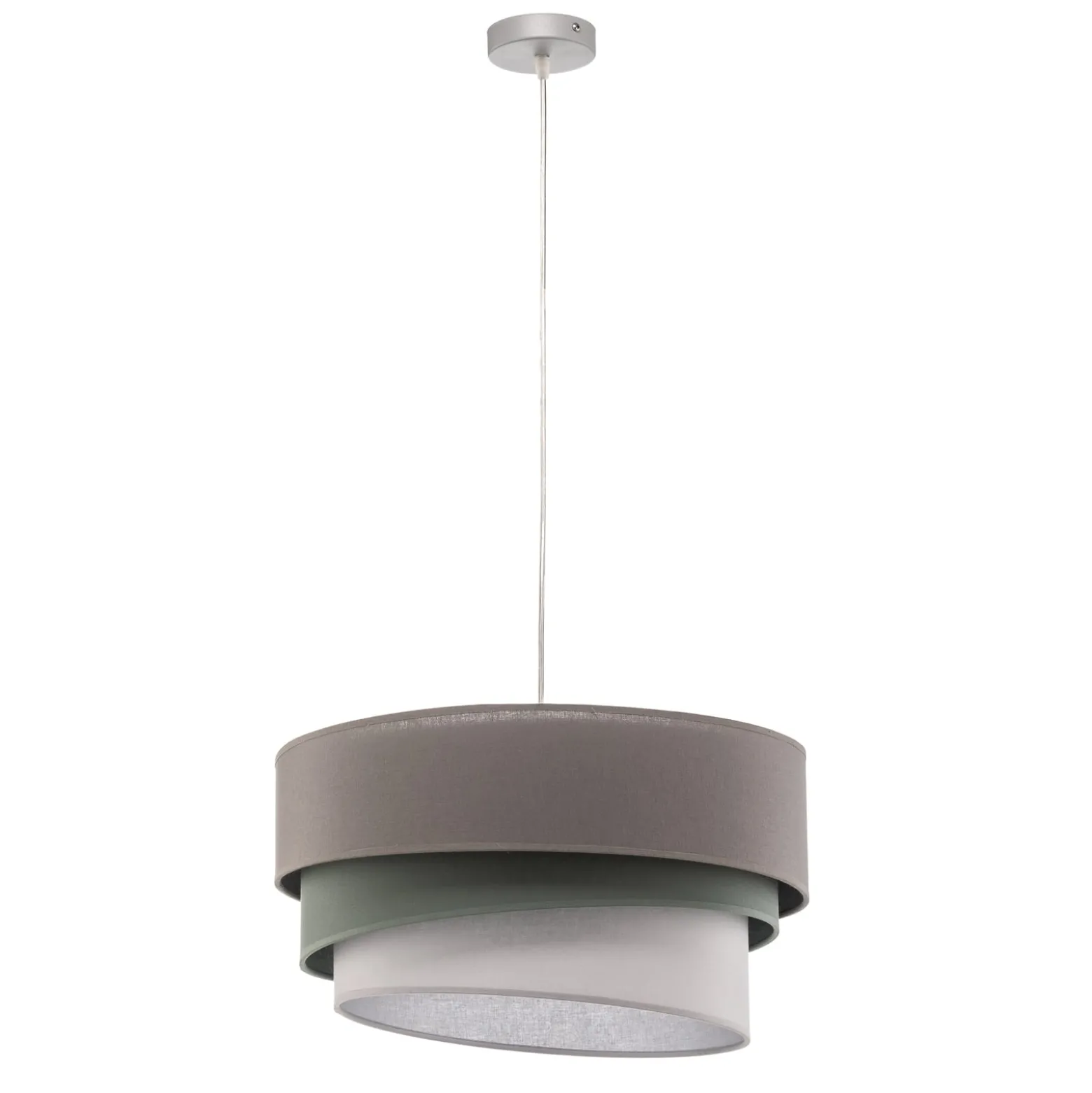 Euluna Trio Hängelampe beige/aquamarin/écru Ø45cm