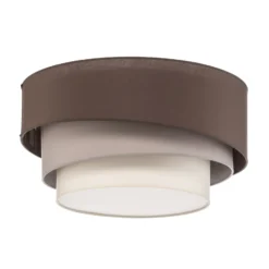 Euluna Trio Max Decke, Ø60cm, cappuccino/ecru/grau