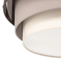 Euluna Trio Max Decke, Ø60cm, cappuccino/ecru/grau