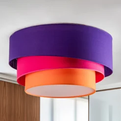 Euluna Trio Max Decke, Ø60cm, violett/pink/orange