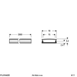 EVN APFLAT4 Alu-Profil, 200cm U-Profil, biegbar