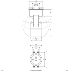 EVN 635015 Deckenanbauspot, IP54 rund anthrazit