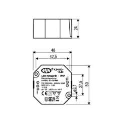 EVN K24012 Netzgerät 24V-Stecksystem 0,1W-12W IP44