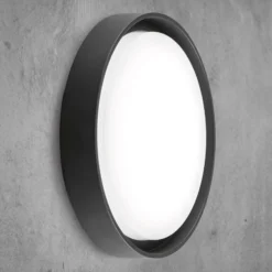 EVN LED-Außendeckenleuchte Tectum, anthrazit, Ø 25 cm
