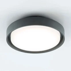 EVN LED-Außendeckenleuchte Tectum, anthrazit, Ø 25 cm