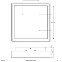EVN LED-Außendeckenleuchte Tectum, 24x24 cm, anthrazit, 110°