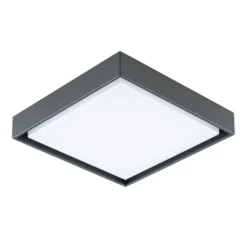 EVN LED-Außendeckenleuchte Tectum, 24x24 cm, anthrazit, 110°