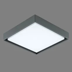 EVN LED-Außendeckenleuchte Tectum, 24x24 cm, anthrazit, 110°