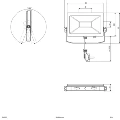 EVN LFA Außenstrahler silber Stecker 5.700K 30W