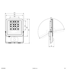 EVN Panthera Außenstrahler Sensor IP44 30W 4.000K
