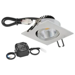 EVN PC20 Einbau eckig Phasendimmer 3000K aluminium