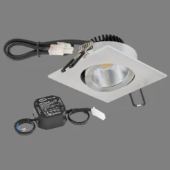 EVN PC20 Einbau eckig Phasendimmer 3000K aluminium