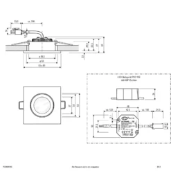 EVN PC20 Einbau eckig Phasendimmer 3000K chrom
