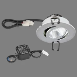 EVN PC20 Einbaulampe rund Phasendimmer 3000K chrom