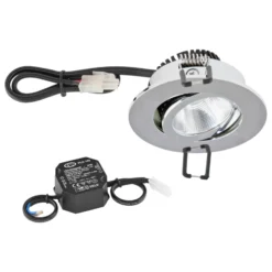 EVN PC20 Einbaulampe rund Phasendimmer 3000K chrom