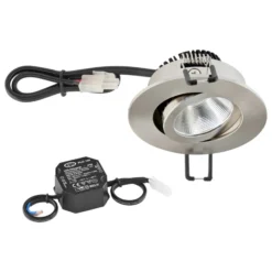 EVN PC20 Einbaulampe rund Phasendimmer 3000K stahl