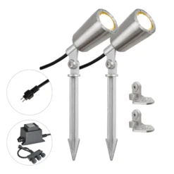 EVN PC6806 LED-Gartenspot, 12V, 2er-Set, 3.000 K