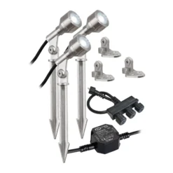 EVN P68123501-3 LED-Außenstrahler, 3er-Set, 6.000K