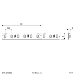 EVN STR5424 LED-Strip IP54 5m 48W 3.000K