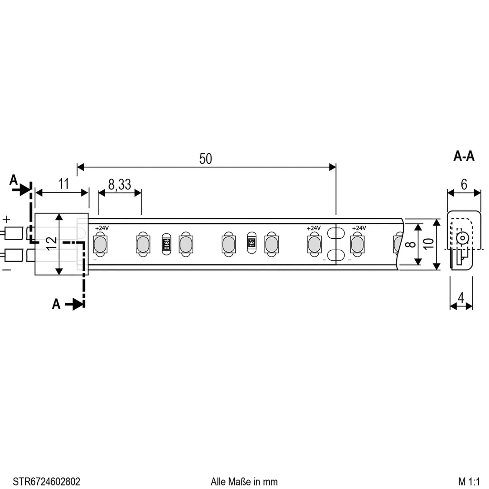 EVN STR6724 LED-Strip IP67 5m 48W 3.000K