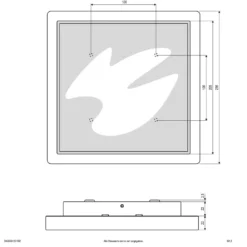 EVN Tectum LED-Außendeckenleuchte eckig mit Glas