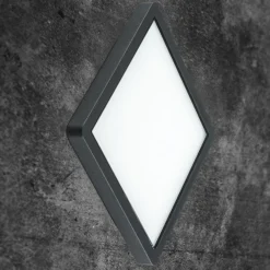 EVN Tectum LED-Außendeckenleuchte eckig mit Glas