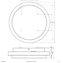 EVN Tectum LED-Außendeckenleuchte rund, Ø 24,6 cm