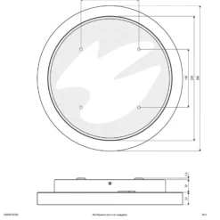 EVN Tectum LED-Außendeckenleuchte rund mit Glas