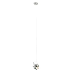 Fabbian Beluga Steel Chrom-Hängeleuchte, Ø 9 cm
