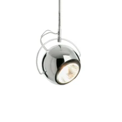 Fabbian Beluga Steel Chrom-Hängeleuchte, Ø 9 cm