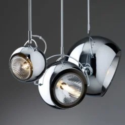 Fabbian Beluga Steel Chrom-Hängeleuchte, Ø 9 cm