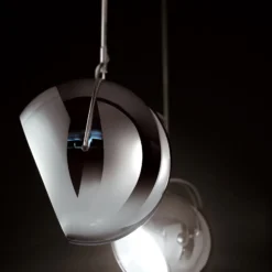 Fabbian Beluga Steel Chrom-Hängeleuchte, Ø 9 cm