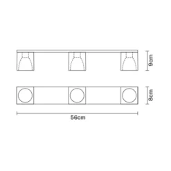 Fabbian Cubetto Deckenlampe 3-flammig GU10 weiß